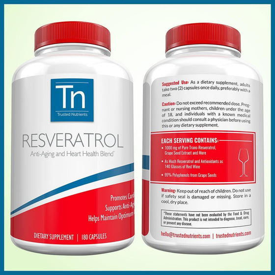 100% Pure Resveratrol - Trusted Nutrients