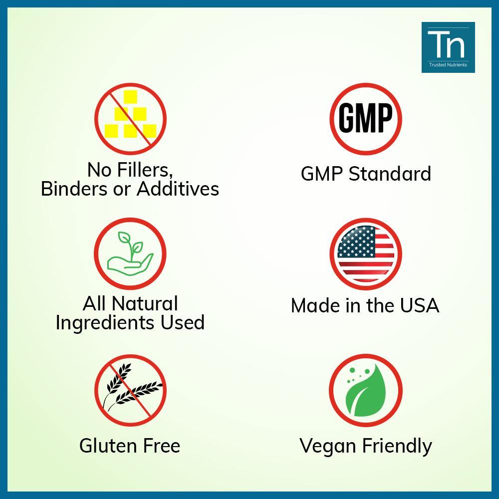 Organic Ashwagandha w Black Pepper Extract - Trusted Nutrients